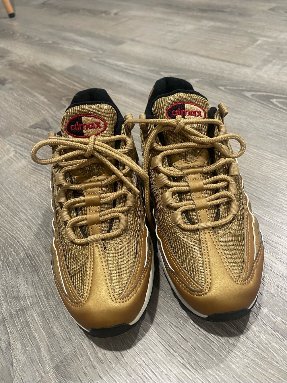 Nike Gold and Black Women's Sneakers
